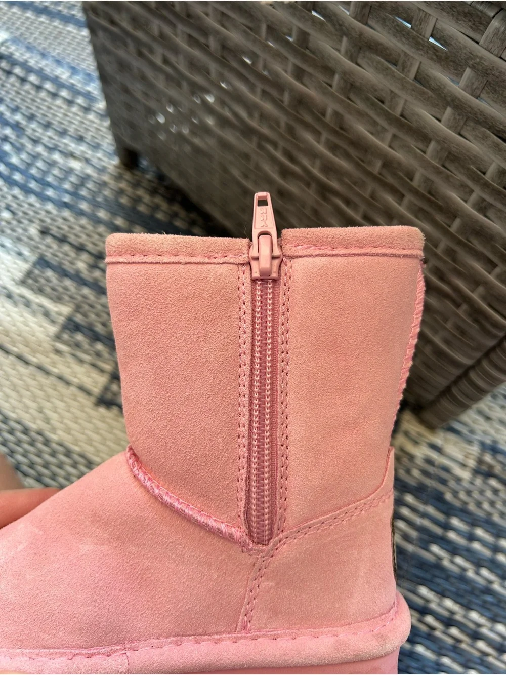 BearPaw Elle Kids Prism Pink Zip-Up  Boots